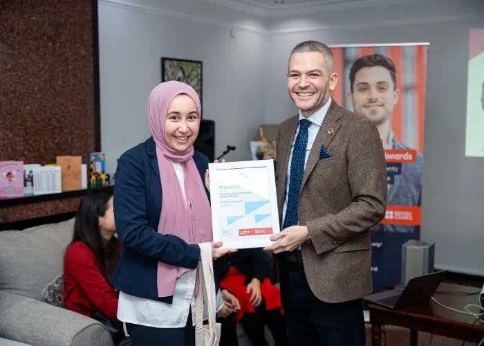 Winner of the Study UK Science and Sustainability Award 2025 in Uzbekistan, Munira Begmuratova